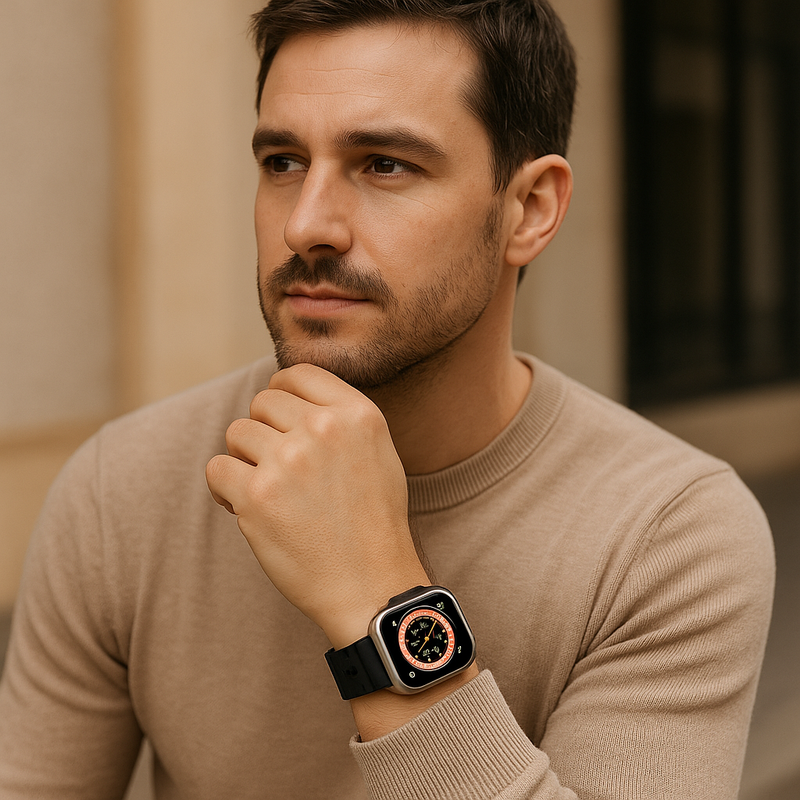 Smartwatch Ultra Pro Doble Estilo 2 correas (Negro + Blanco)