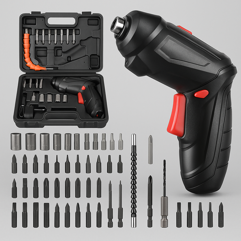 Taladro Atornillador Inalámbrico + Kit de Brocas